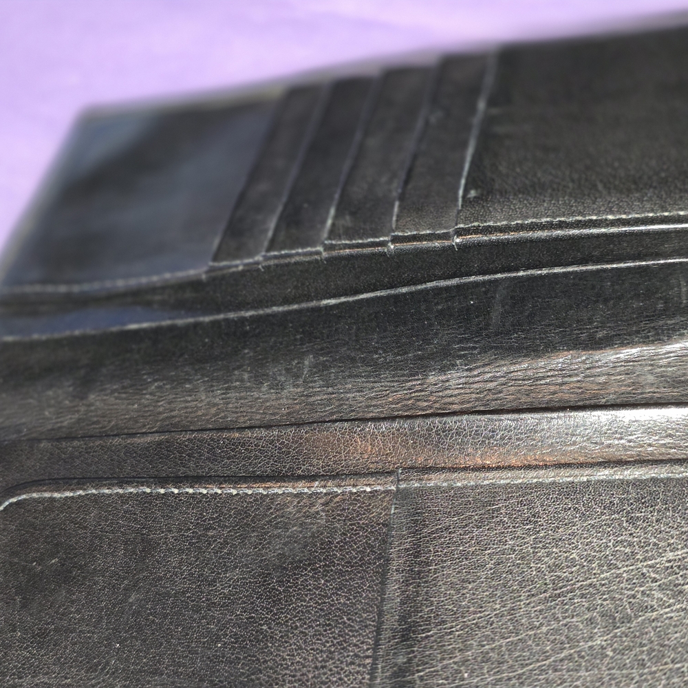 Vintage Classic COACH Checkbook, Credit Card Black Leather Wallet - Picture 14 of 14